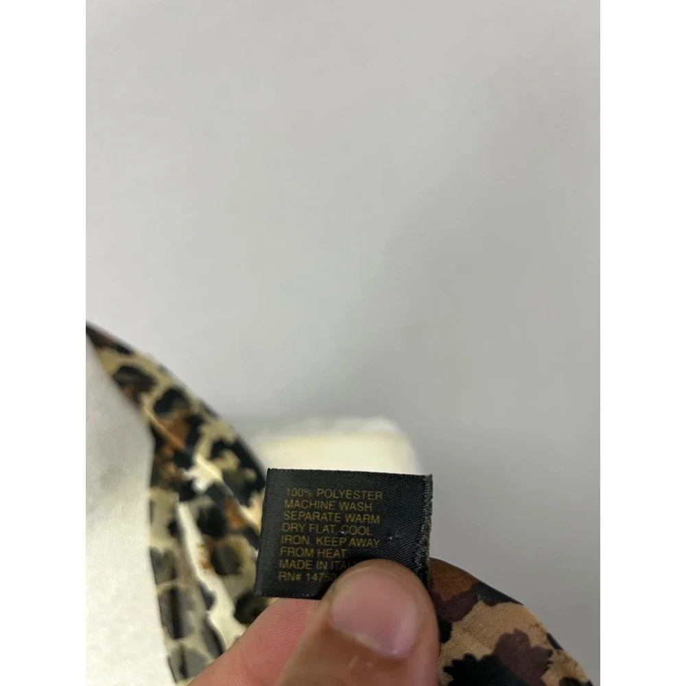 Mob Wife Glam Lane Bryant Accents Womens OS Brown Leopard Print Sheer Scarf